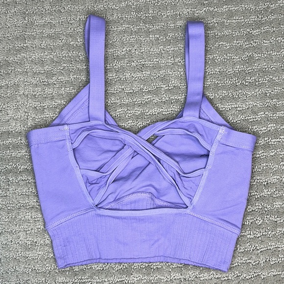 FREE PEOPLE | NWOT Good Karma Scoop Neck Bra in Lavender Glow - Picture 6 of 6